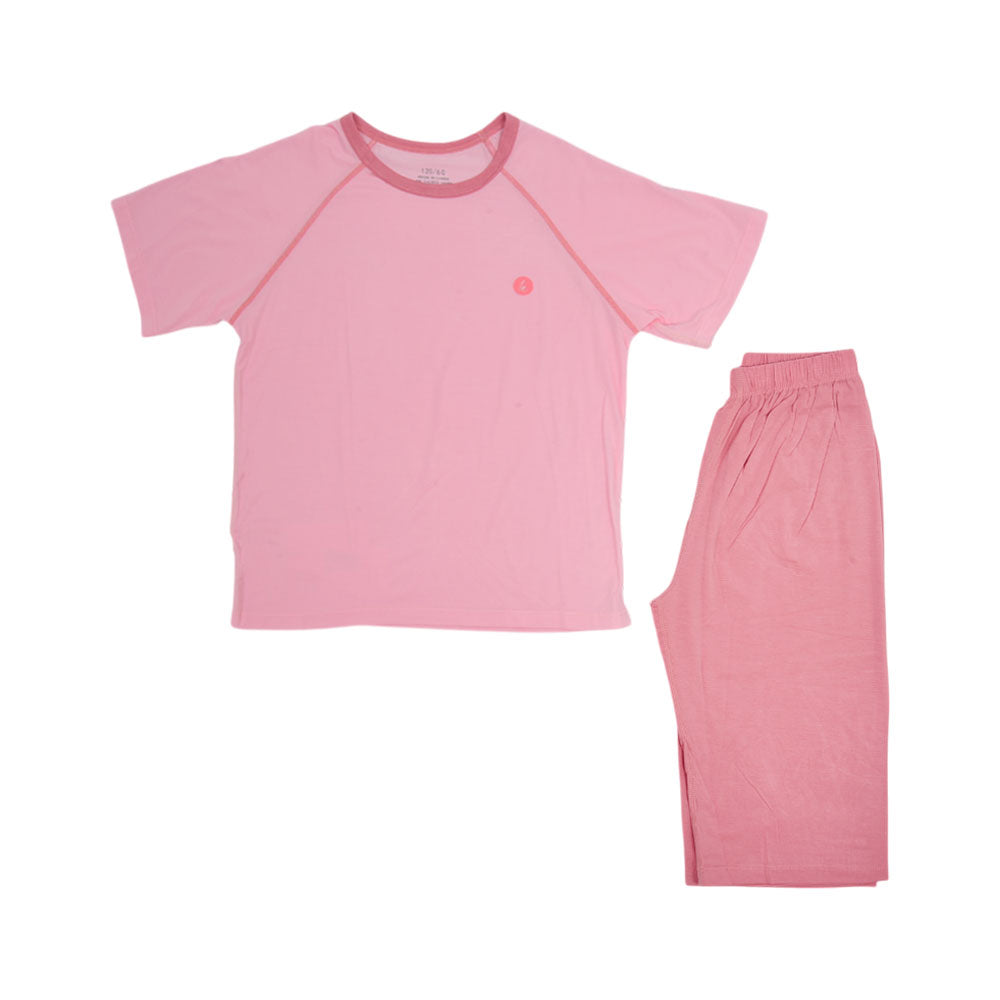 GIRLS S/S 2PC SLEEPING SUIT W-SHORT IRS-25 3-4 YEAR CC-2
