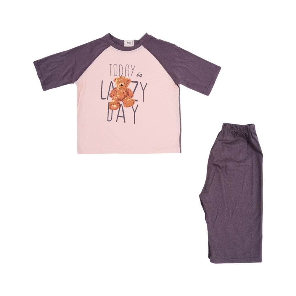 BOYS S/S 2PC SLEEPING SUIT W-SHORT IRS-25 12-18 M CC-2