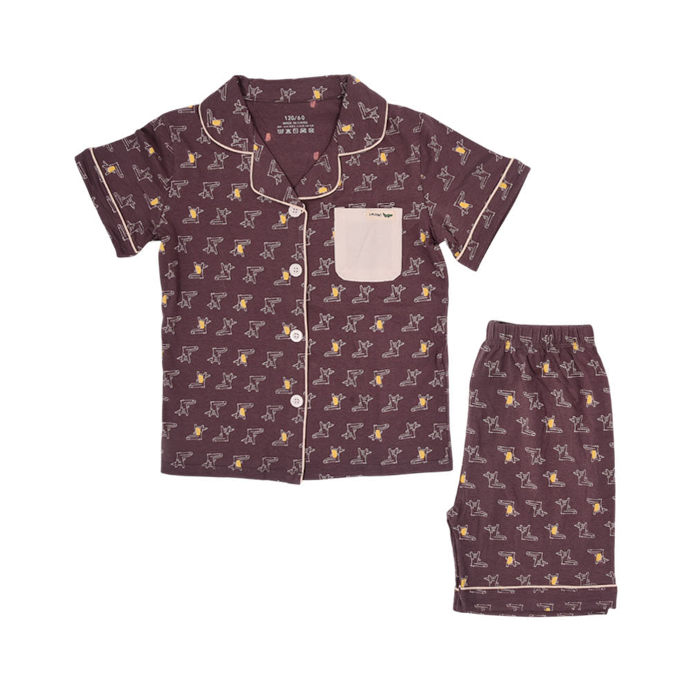 BOYS S/S 2PC SLEEPING SUIT IRS-25 4-5 YEAR CC-4