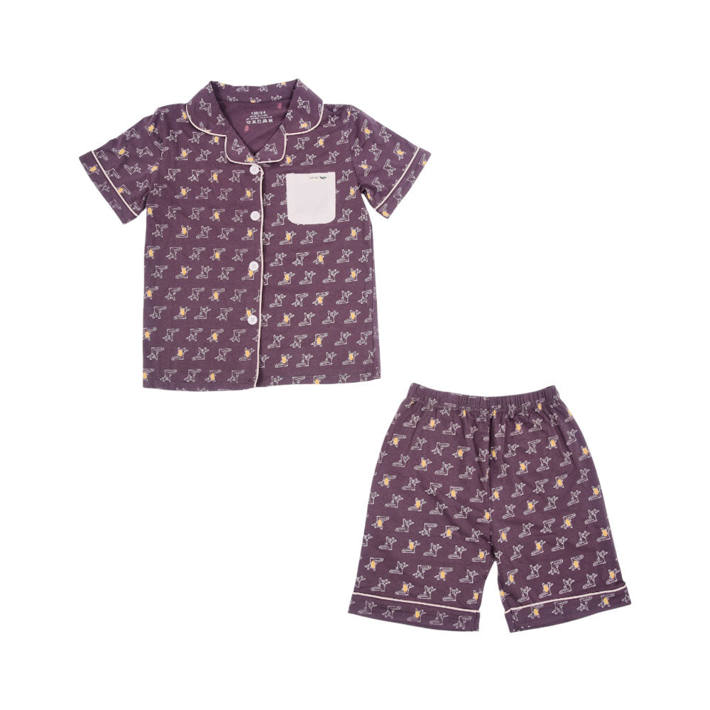 BOYS S/S 2PC SLEEPING SUIT IRS-25 5-6 YEAR CC-4
