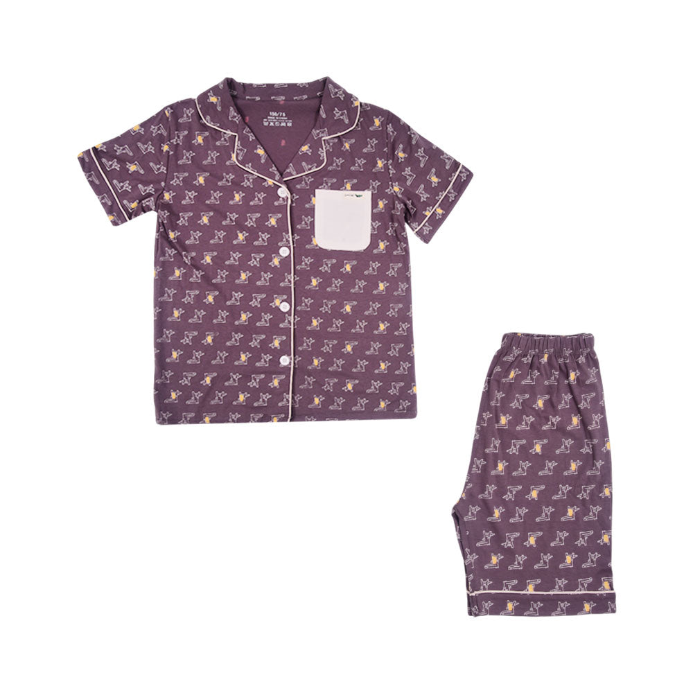 BOYS S/S 2PC SLEEPING SUIT IRS-25 7-8 YEAR CC-4
