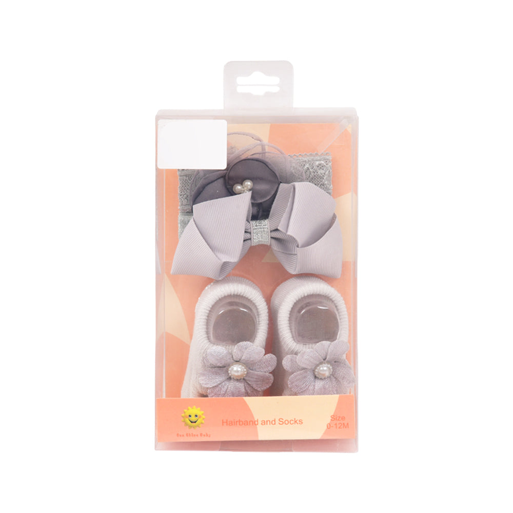 BABY BOOTIES 1PAIR W-2 HAIR BANDS IRS-25 B-8
