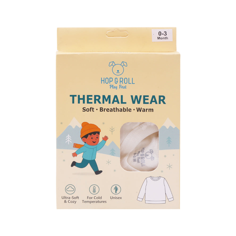 HOP & ROLL THERMAL TOP OFF WHITE 0-3M 1PC