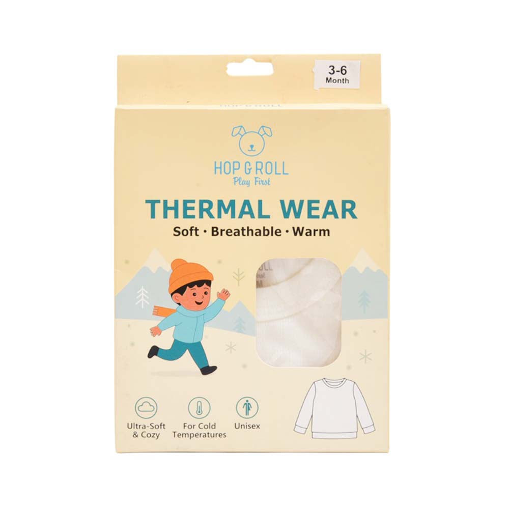 HOP & ROLL THERMAL TOP OFF WHITE 3-6M 1PC