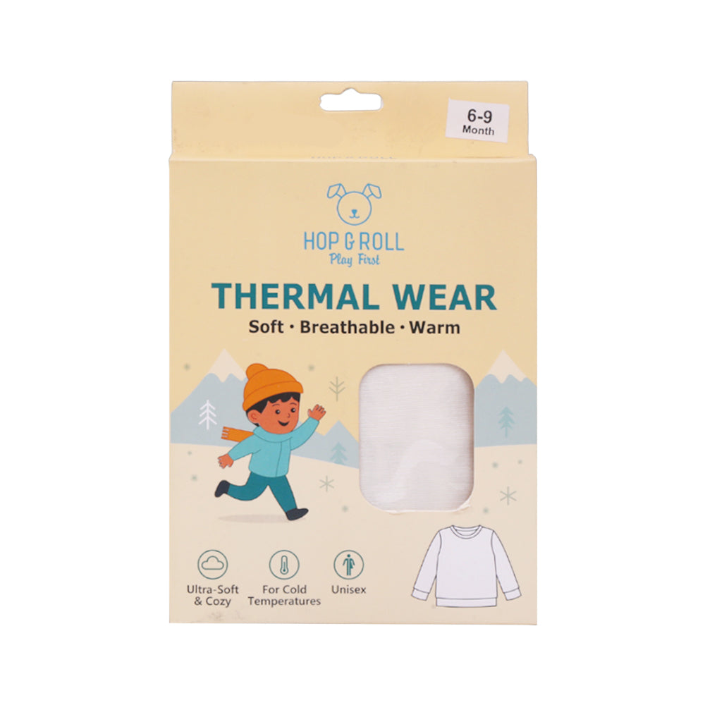 HOP & ROLL THERMAL TOP OFF WHITE 6-9M 1PC