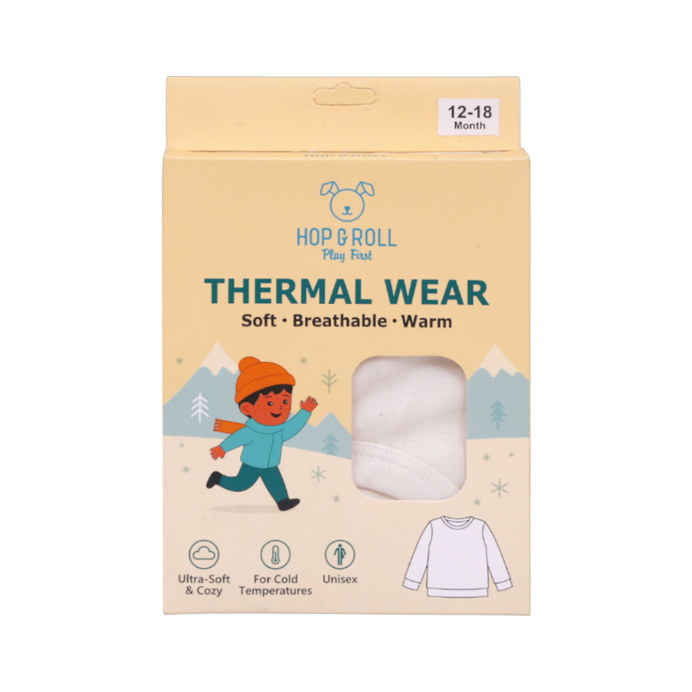 HOP & ROLL THERMAL TOP OFF WHITE 12-18M 1PC