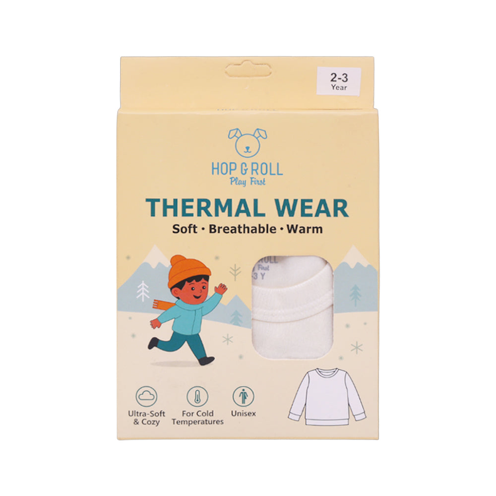 HOP & ROLL THERMAL TOP OFF WHITE 2-3Y 1PC