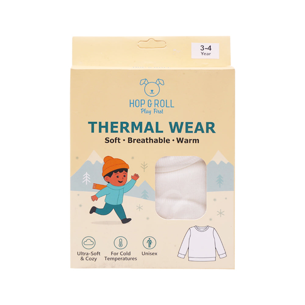 HOP & ROLL THERMAL TOP OFF WHITE 3-4Y 1PC