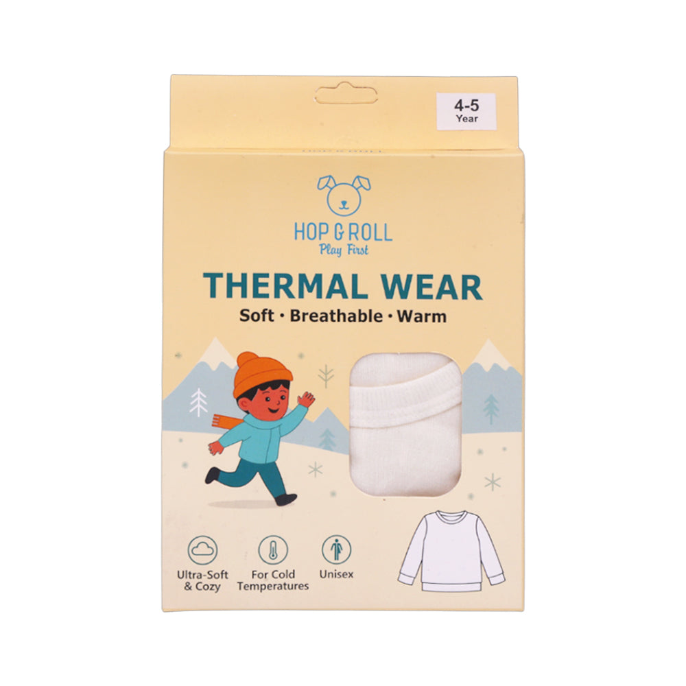 HOP & ROLL THERMAL TOP OFF WHITE 4-5Y 1PC