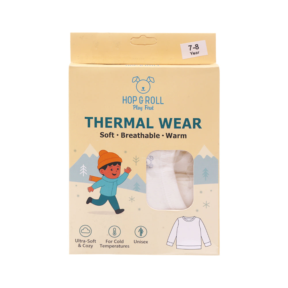 HOP & ROLL THERMAL TOP OFF WHITE 7-8Y 1PC