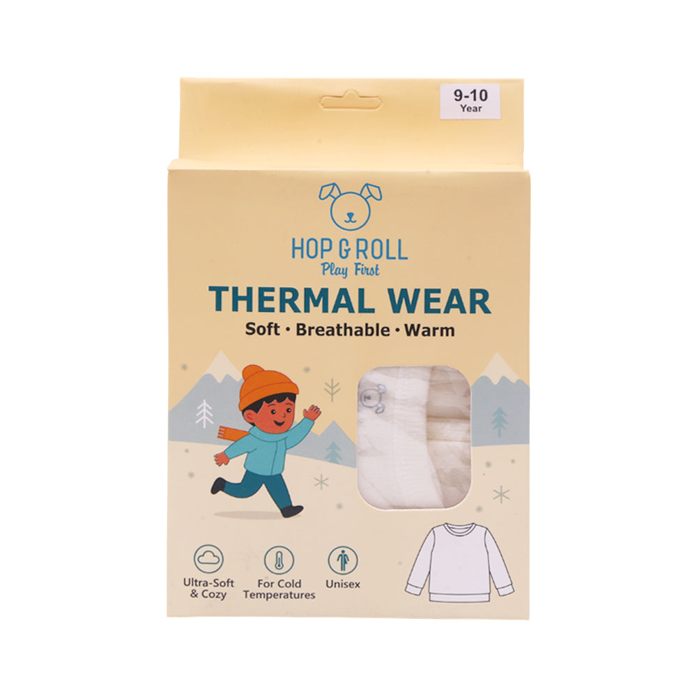 HOP & ROLL THERMAL TOP OFF WHITE 9-10Y 1PC