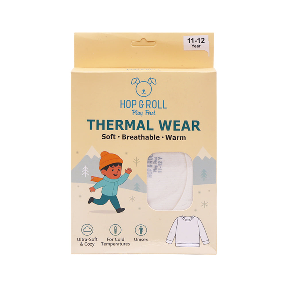 HOP & ROLL THERMAL TOP OFF WHITE 11-12Y 1PC