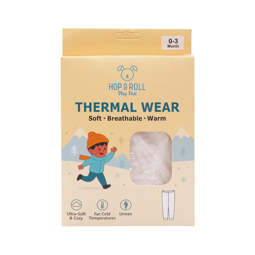 HOP & ROLL THERMAL PAJAMA OFF WHITE 0-3M 1PC