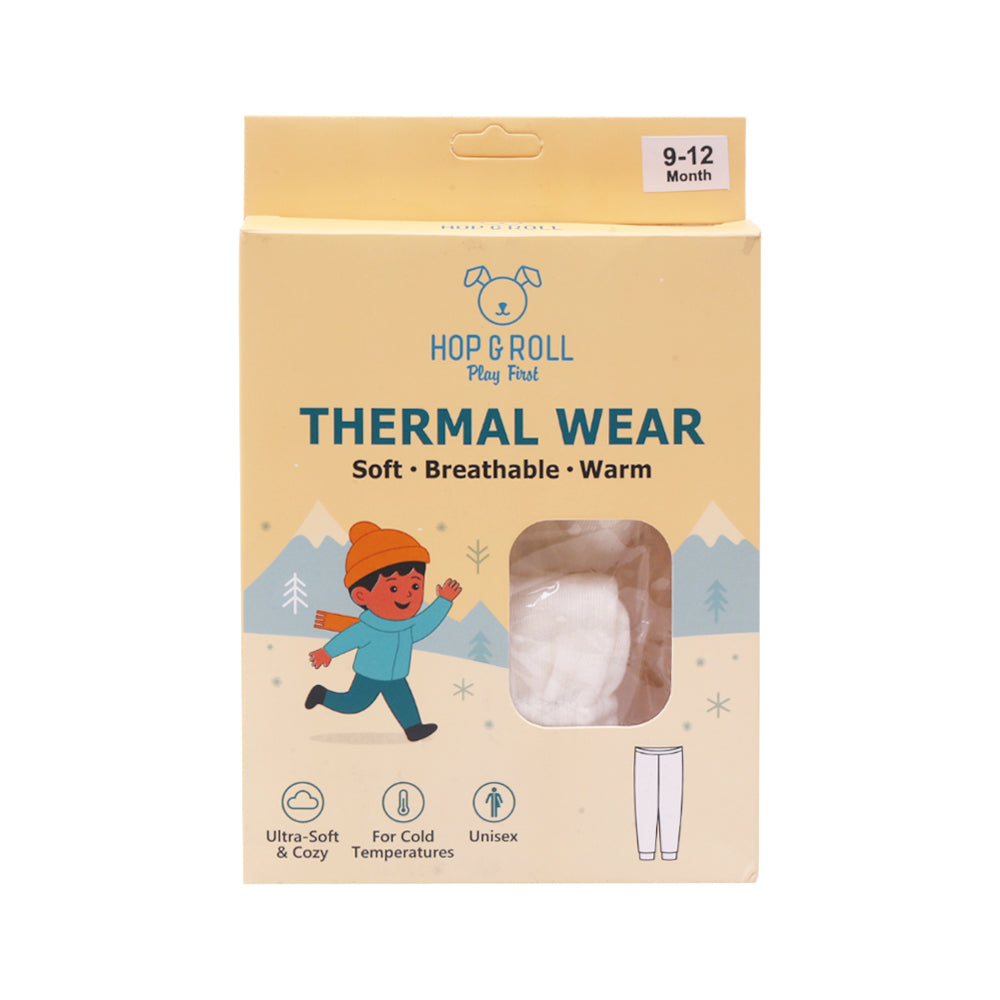 HOP & ROLL THERMAL PAJAMA OFF WHITE 9-12M 1PC