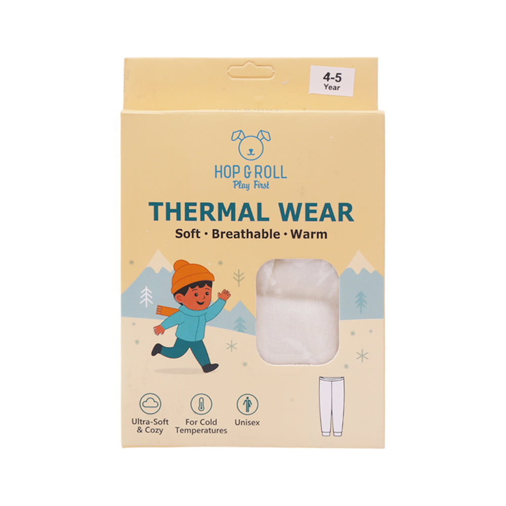 HOP & ROLL THERMAL PAJAMA OFF WHITE 4-5Y 1PC