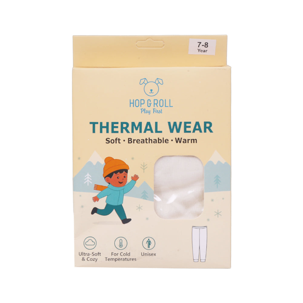 HOP & ROLL THERMAL PAJAMA OFF WHITE 7-8Y 1PC