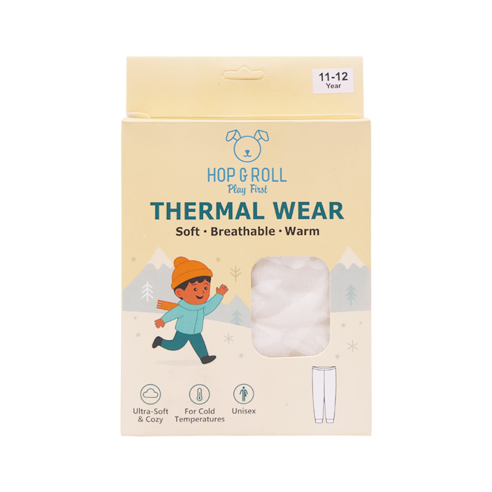 HOP & ROLL THERMAL PAJAMA OFF WHITE 11-12Y 1PC