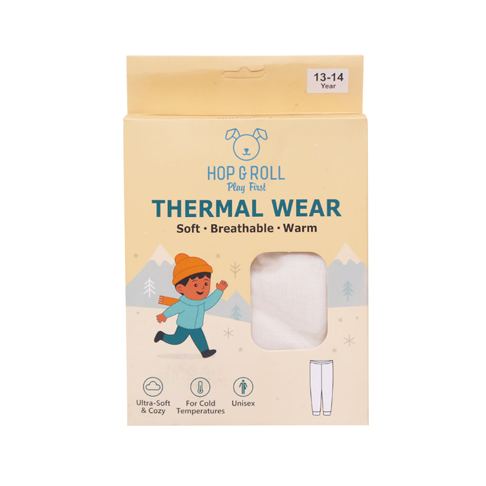 HOP & ROLL THERMAL PAJAMA OFF WHITE 13-14Y 1PC