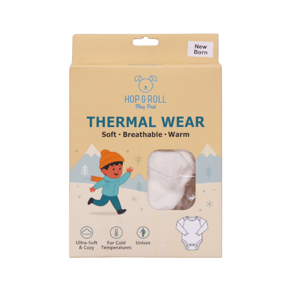 HOP & ROLL THERMAL BODY SUIT OFF WHITE N.B 1PC