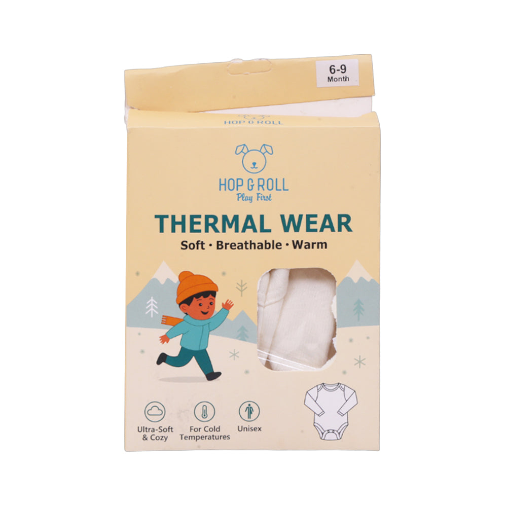 HOP & ROLL THERMAL BODY SUIT OFF WHITE 6-9M 1PC
