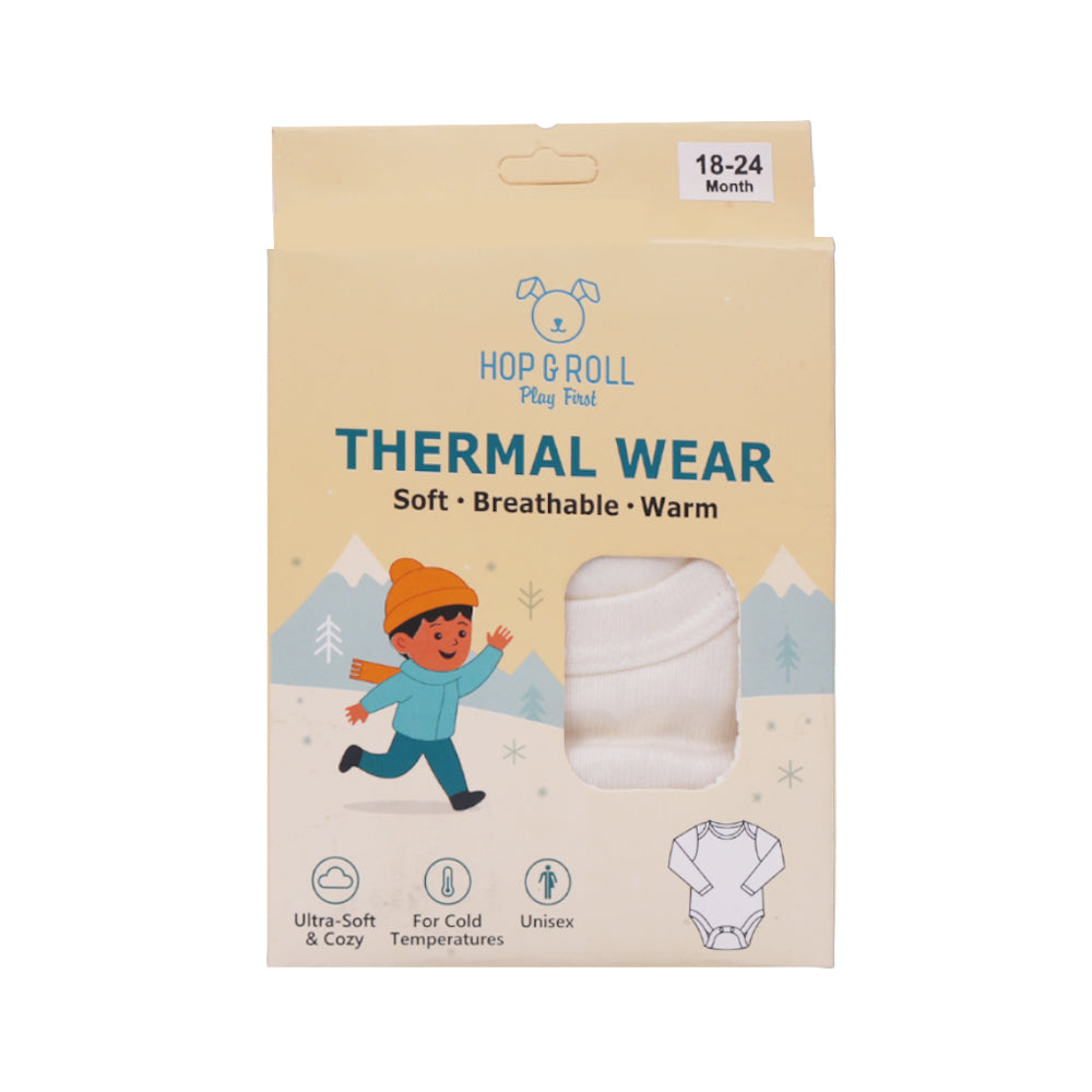 HOP & ROLL THERMAL BODY SUIT OFF WHITE 18-24M 1PC