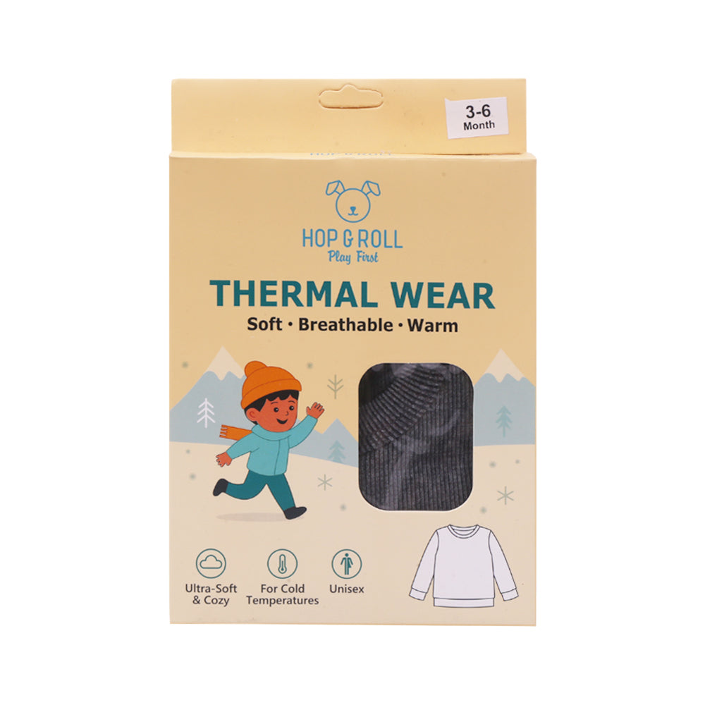 HOP & ROLL THERMAL TOP CHARCOAL 3-6M 1PC