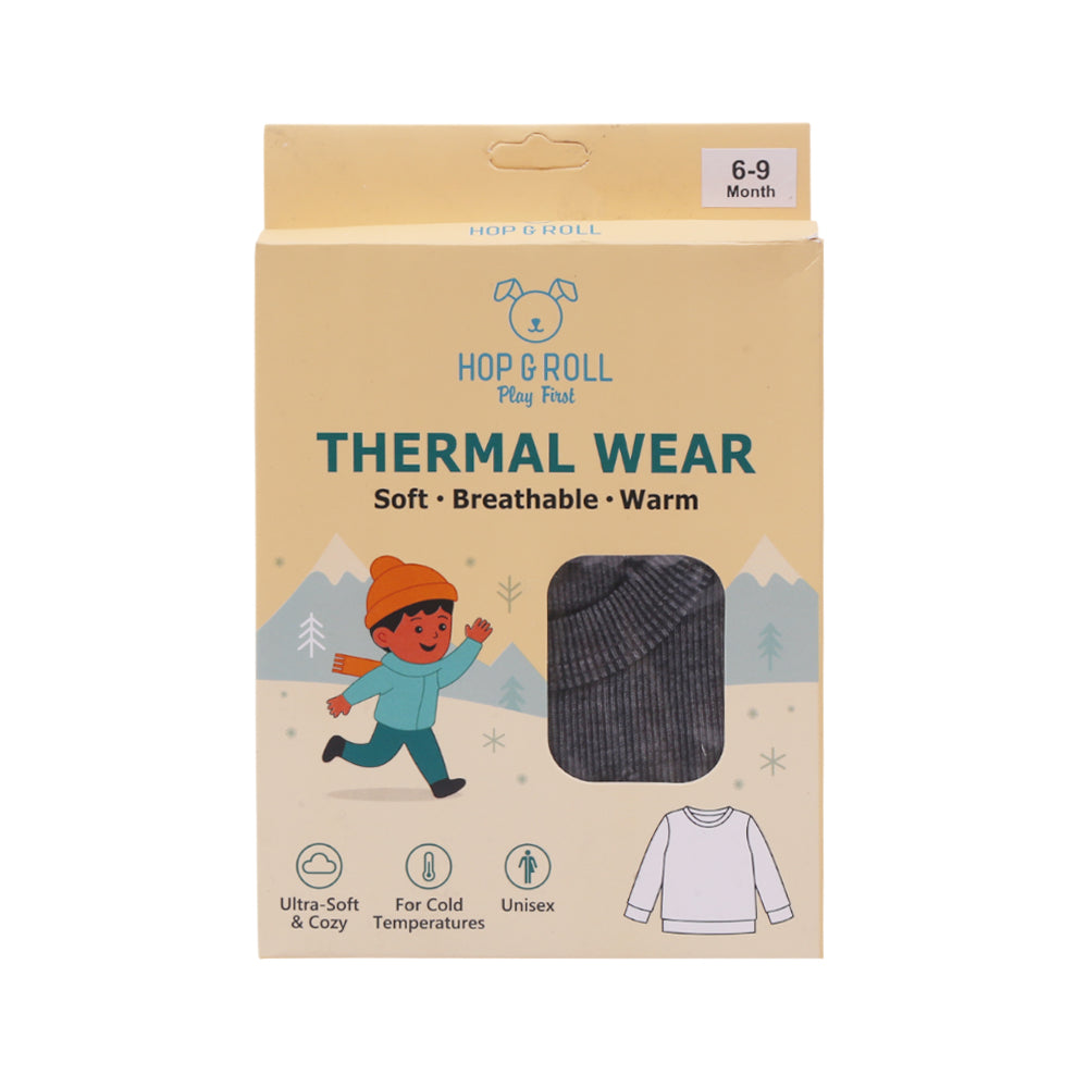 HOP & ROLL THERMAL TOP CHARCOAL 6-9M 1PC
