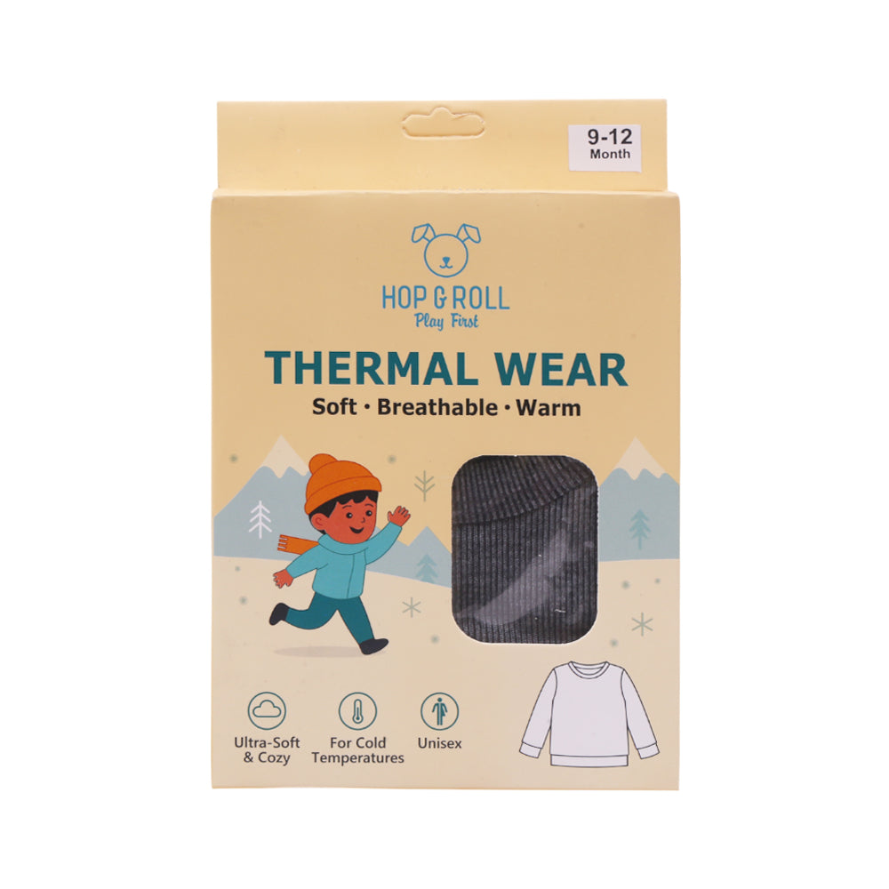 HOP & ROLL THERMAL TOP CHARCOAL 9-12M 1PC