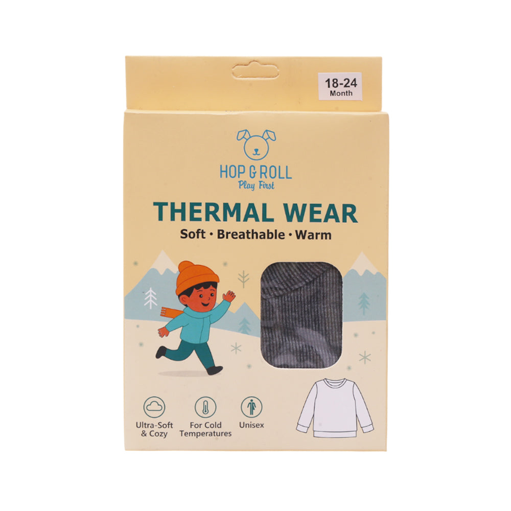 HOP & ROLL THERMAL TOP CHARCOAL 18-24M 1PC