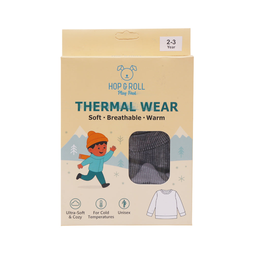 HOP & ROLL THERMAL TOP CHARCOAL 2-3Y 1PC