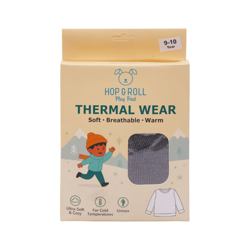 HOP & ROLL THERMAL TOP CHARCOAL 9-10Y 1PC