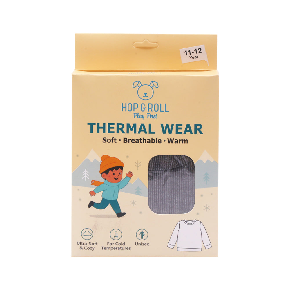 HOP & ROLL THERMAL TOP CHARCOAL 11-12Y 1PC