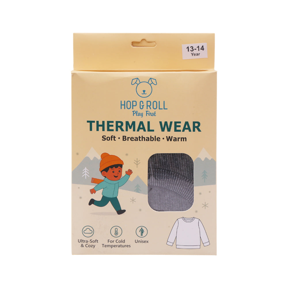 HOP & ROLL THERMAL TOP CHARCOAL 13-14Y 1PC