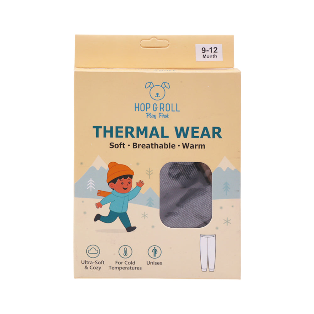 HOP & ROLL THERMAL PAJAMA CHARCOAL 9-12M 1PC