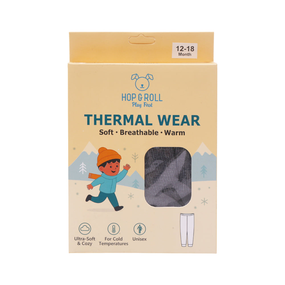 HOP & ROLL THERMAL PAJAMA CHARCOAL 12-18M 1PC