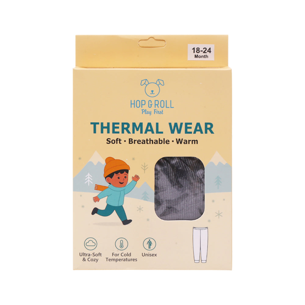 HOP & ROLL THERMAL PAJAMA CHARCOAL 18-24M 1PC