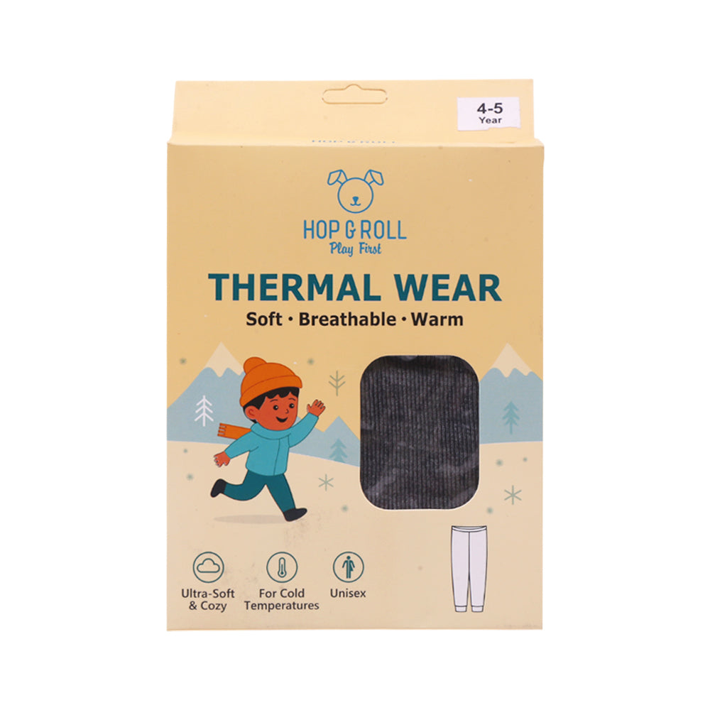HOP & ROLL THERMAL PAJAMA CHARCOAL 4-5Y 1PC
