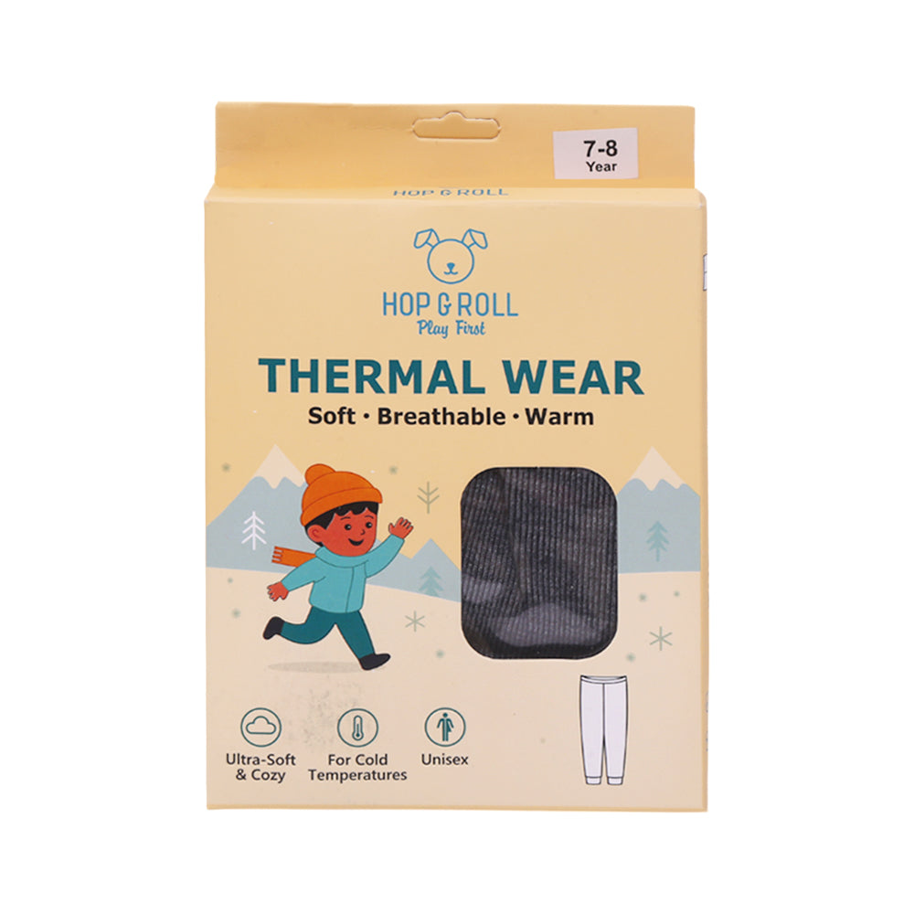 HOP & ROLL THERMAL PAJAMA CHARCOAL 7-8Y 1PC