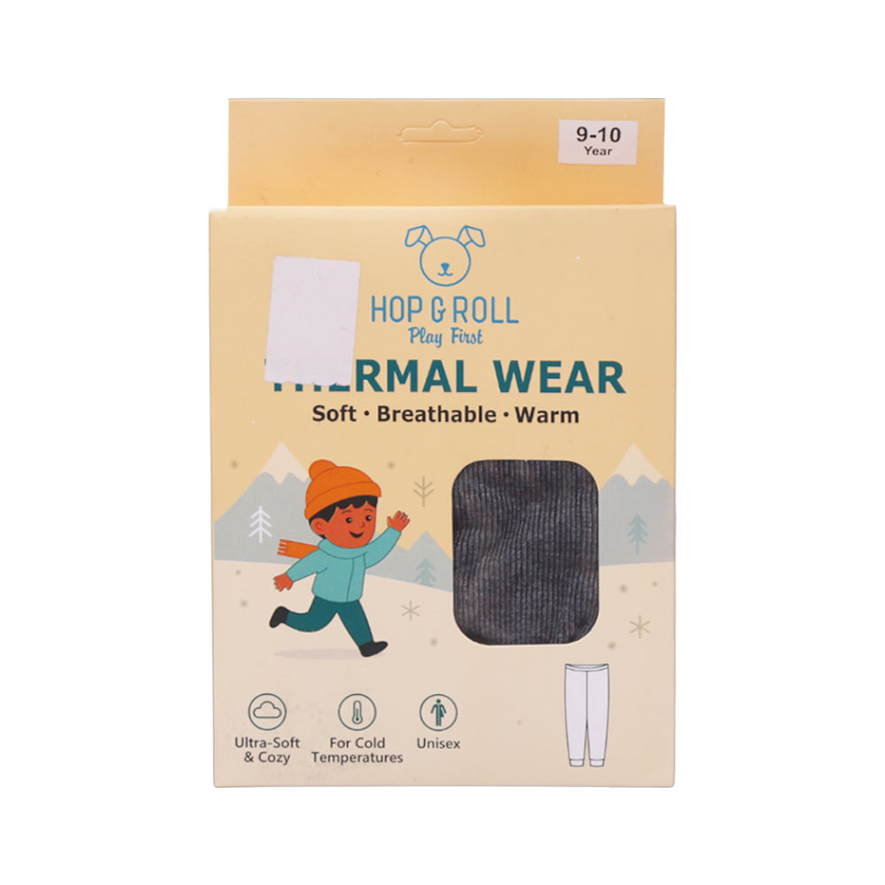 HOP & ROLL THERMAL PAJAMA CHARCOAL 9-10Y 1PC