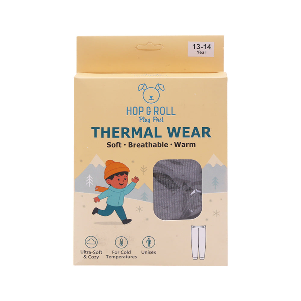 HOP & ROLL THERMAL PAJAMA CHARCOAL 13-14Y 1PC