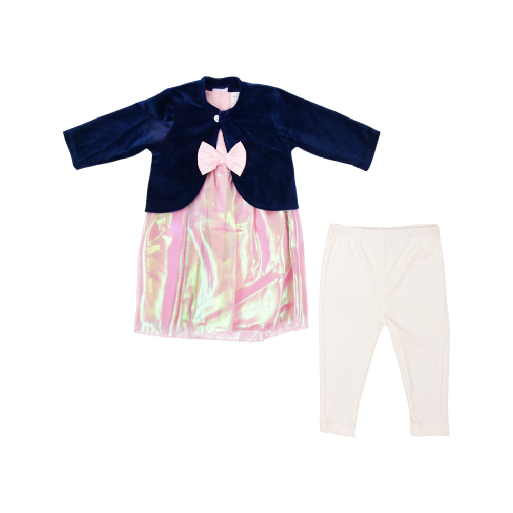 GIRLS L/S 3PC FANCY FROCK OSB IRW-25 18-24M 281-005 THAI