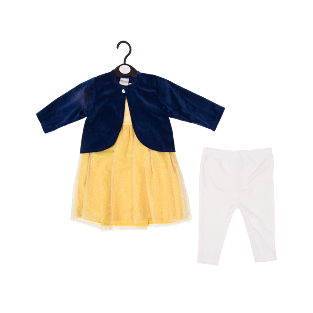 GIRLS L/S 3PC FANCY FROCK OSB IRW-25 0-3M 281-010 THAI