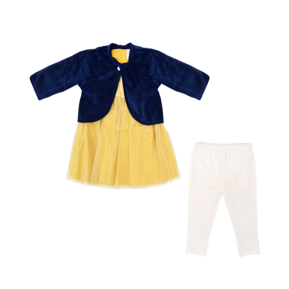 GIRLS L/S 3PC FANCY FROCK OSB IRW-25 12-18M 281-010 THAI