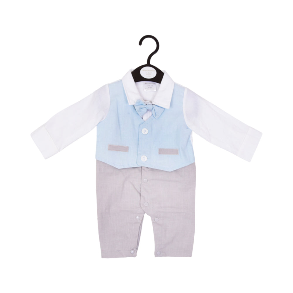 BOYS L/S 2PC ROMPER OSB IRW-25 0-3M 281-032 THAI