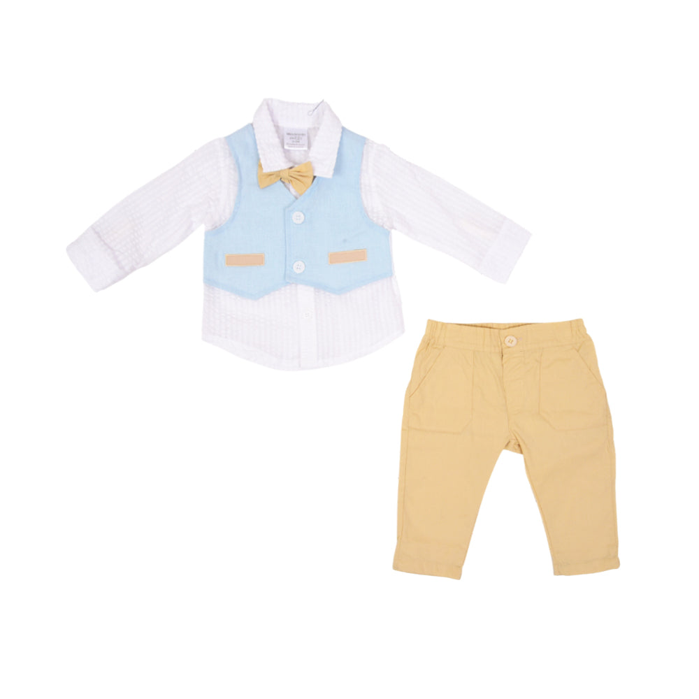BOYS L/S 3PC PAJAMA SUIT OSB IRW-25 0-3M 281-042 THAI