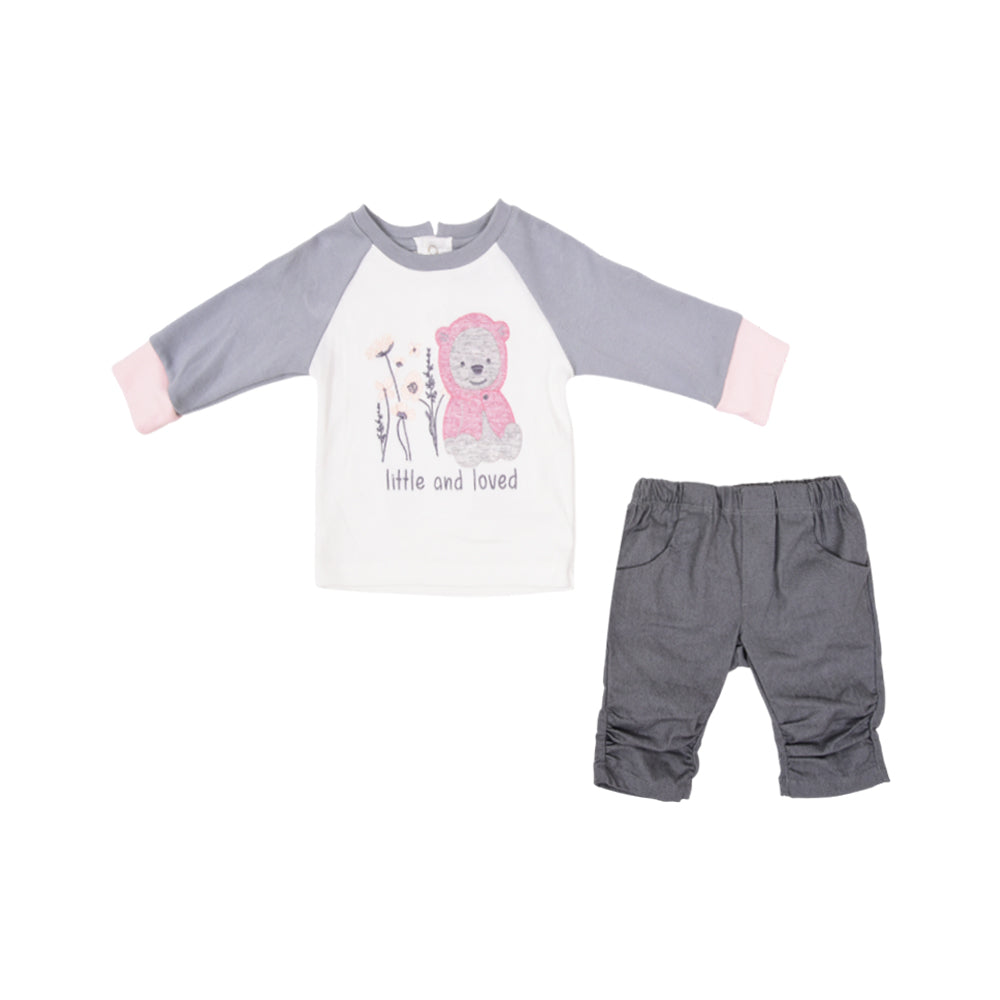 GIRLS L/S 2PC PAJAMA SUIT IRW-25 0-3M 257-085 THAI