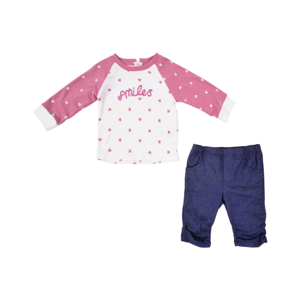 GIRLS L/S 2PC PAJAMA SUIT IRW-25 9-12M 257-112 THAI