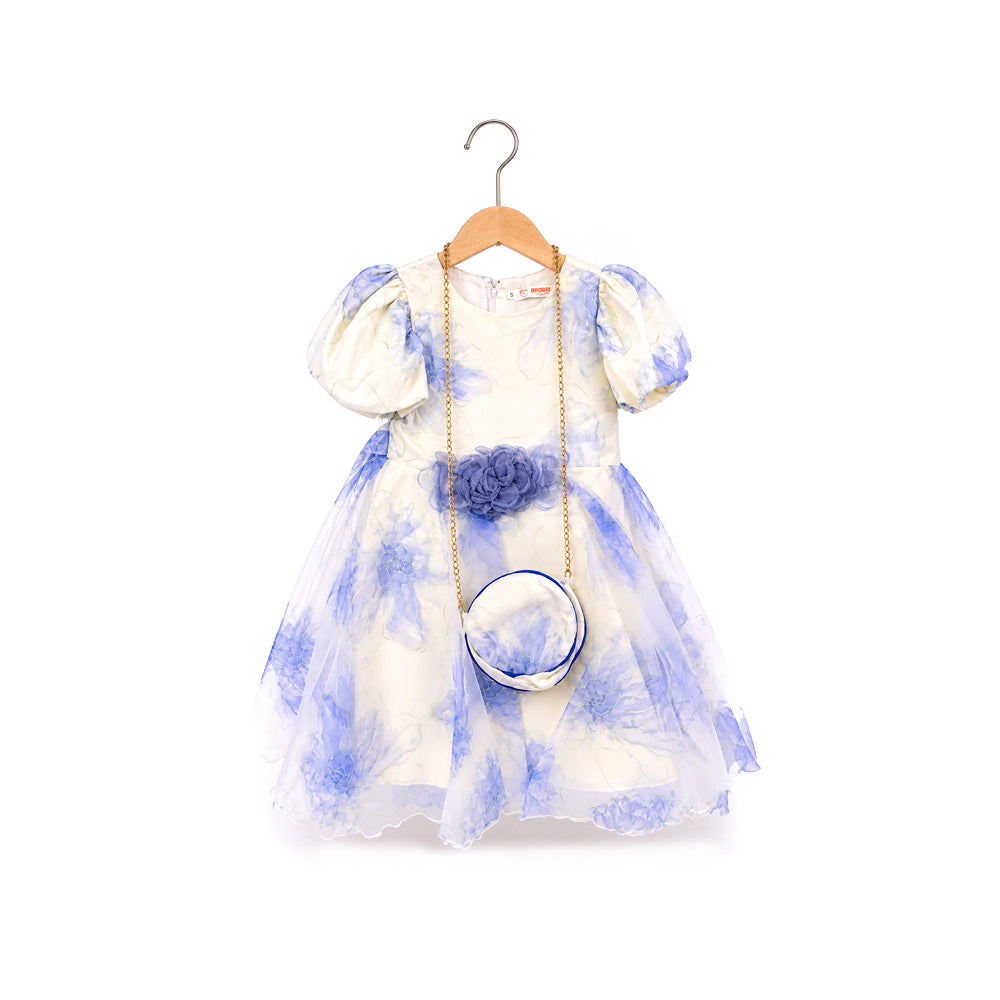 GIRLS S/S FANCY FROCK WITH PURSE IR-25 6-7YEAR VA520