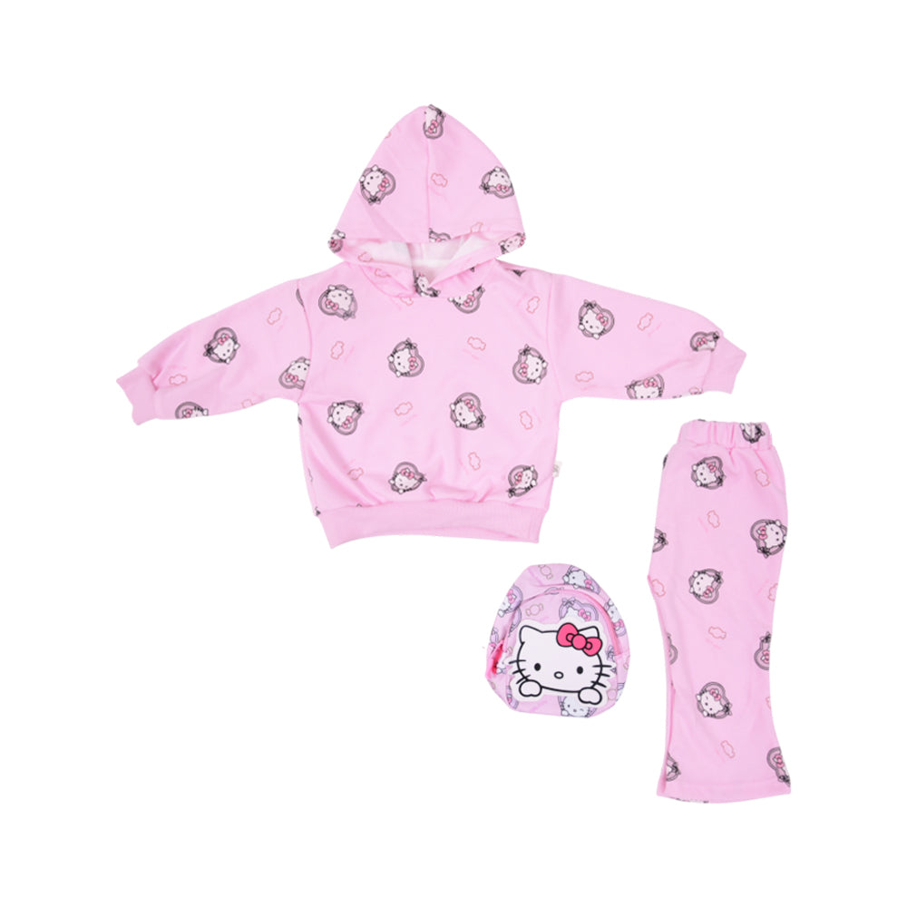 GIRLS L/S 3PC PAJAMA SUIT NZW-25 12-18M SS-07