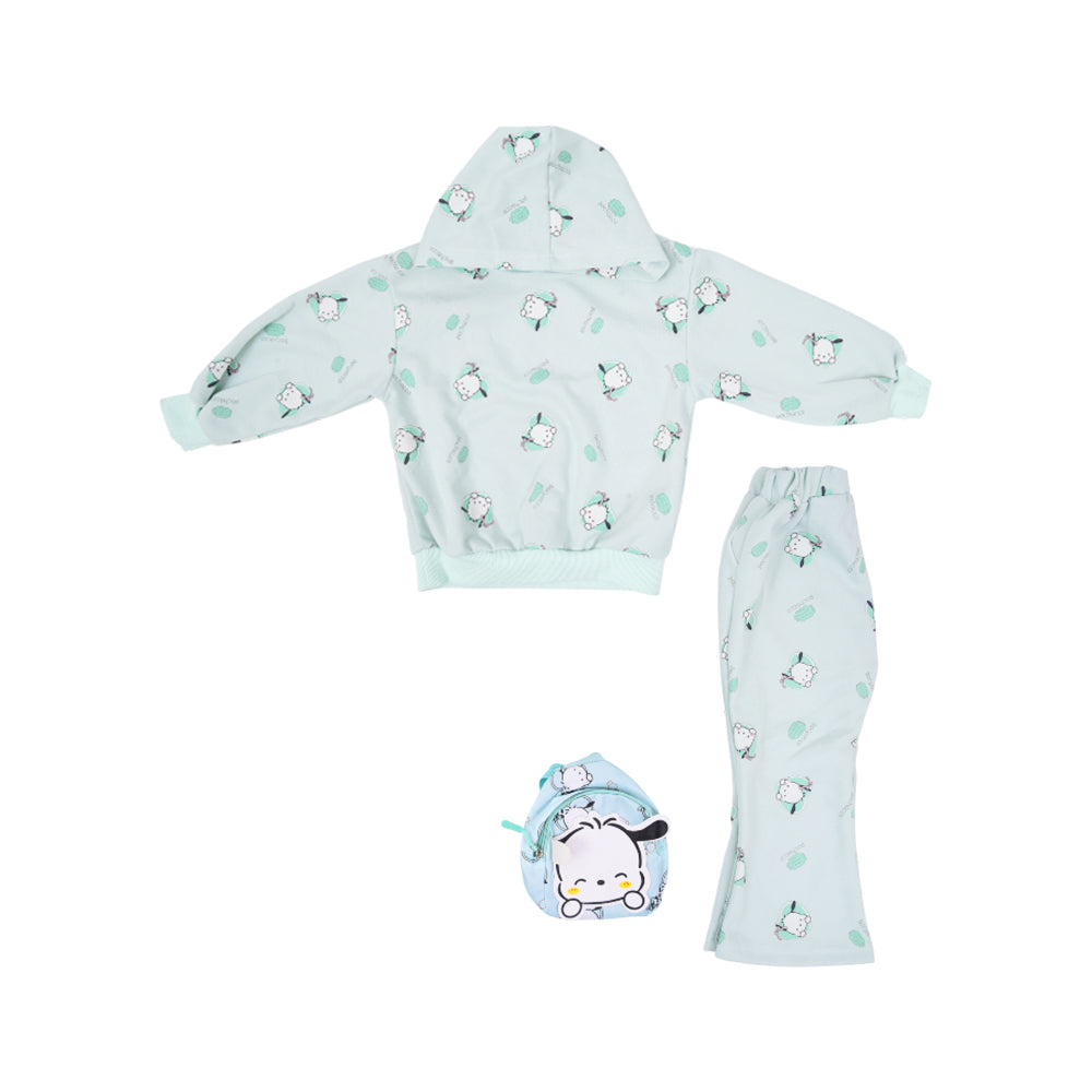 GIRLS L/S 3PC PAJAMA SUIT NZW-25 3-4 YEAR SS-07